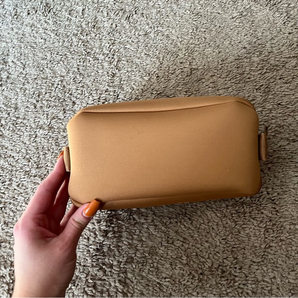 Dagne Dover Hunter Neoprene Toiletry Bag In Camel, Size Small - Picture 9 of 9